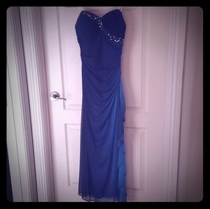 Blondie Nites Dark Blue Ombre Dress